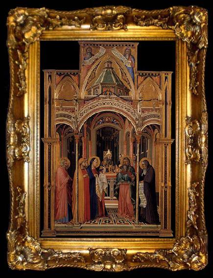 framed  Ambrogio Lorenzetti Presentation at the Temple, ta009-2